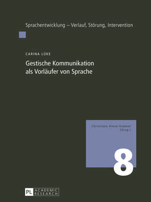 cover image of Gestische Kommunikation als Vorlaeufer von Sprache